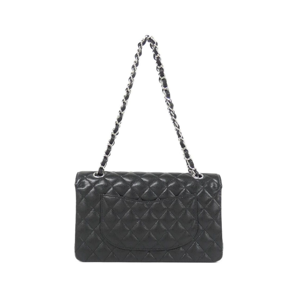Chanel 1112 Caviar Skin Shoulder Bag Women Black One Size 634713