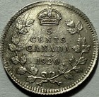 CANADA - George V - 5 Cents - 1920 - Km-22a - UNC Detail (Cleaned) FREE USA S&H! — photo 1