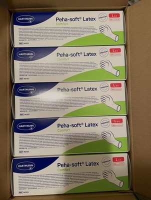 Hartmann Peha-Soft Latex Comfort 10x 100 Stk Einweghandschuhe Einmalhandschuhe L