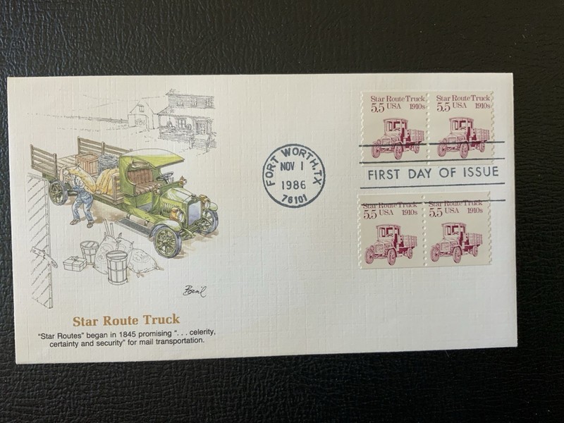 1986 #2125 5.5c Star Route Truck - Fleetwood FDC