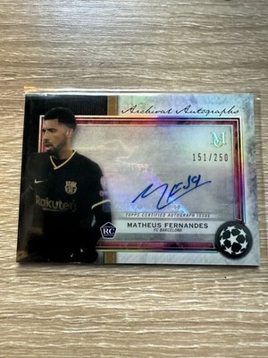 2020-21 Topps Museum Collection UEFA MATHEUS FERNANDES #AA-MF RC Auto /250 Barça