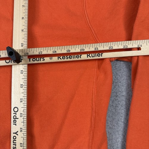 Nike Sweatshirt Adult Medium Orange Embroidered Hoodie Swoosh Distressed Men’s M - Picture 8 of 9
