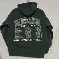 Morgan Wallen Sweatshirt Hoodie Sz Medium Green One Night At A Time Tour 865 TN