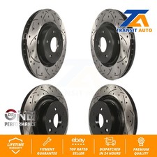 Front Rear Drill Slot Disc Brake Rotor Kit For Nissan Z With Dual Piston Caliper