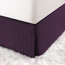 Queen Bed Skirt Split Corners Pleated Easy Fit Fade Resistant Wrinkle Free Use