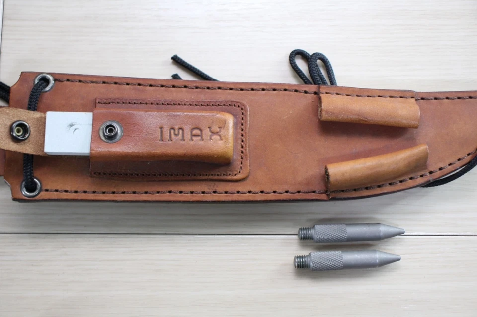 Cuchillo de supervivencia IMAX MASTER 10" dorado mate Seizo Imai Japón sin usar con funda D72 Foto 3 de 4