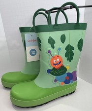 Cat Jack Kids Size 12 Caterpillar Rain Boots - NWT