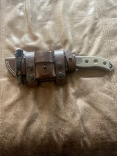 Hedgehog Leatherworks Leather Sheath for Essee 5 Knife Not Included.