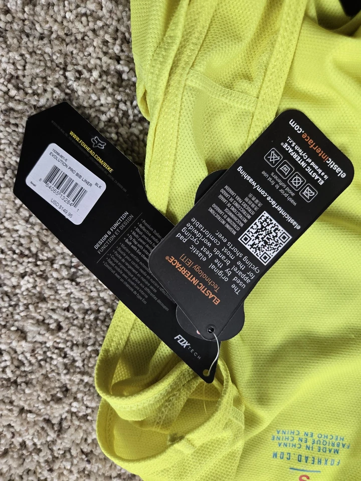 Fox Racing Evolution Pro нагрудник вкладыш мужской маленький желтый черный 15268-001 MTB с подкладкой - Изображение 4 из 4