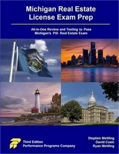 Michigan Real Estate License Exam Prep: All-in-One Review and Testing to Pass Mi