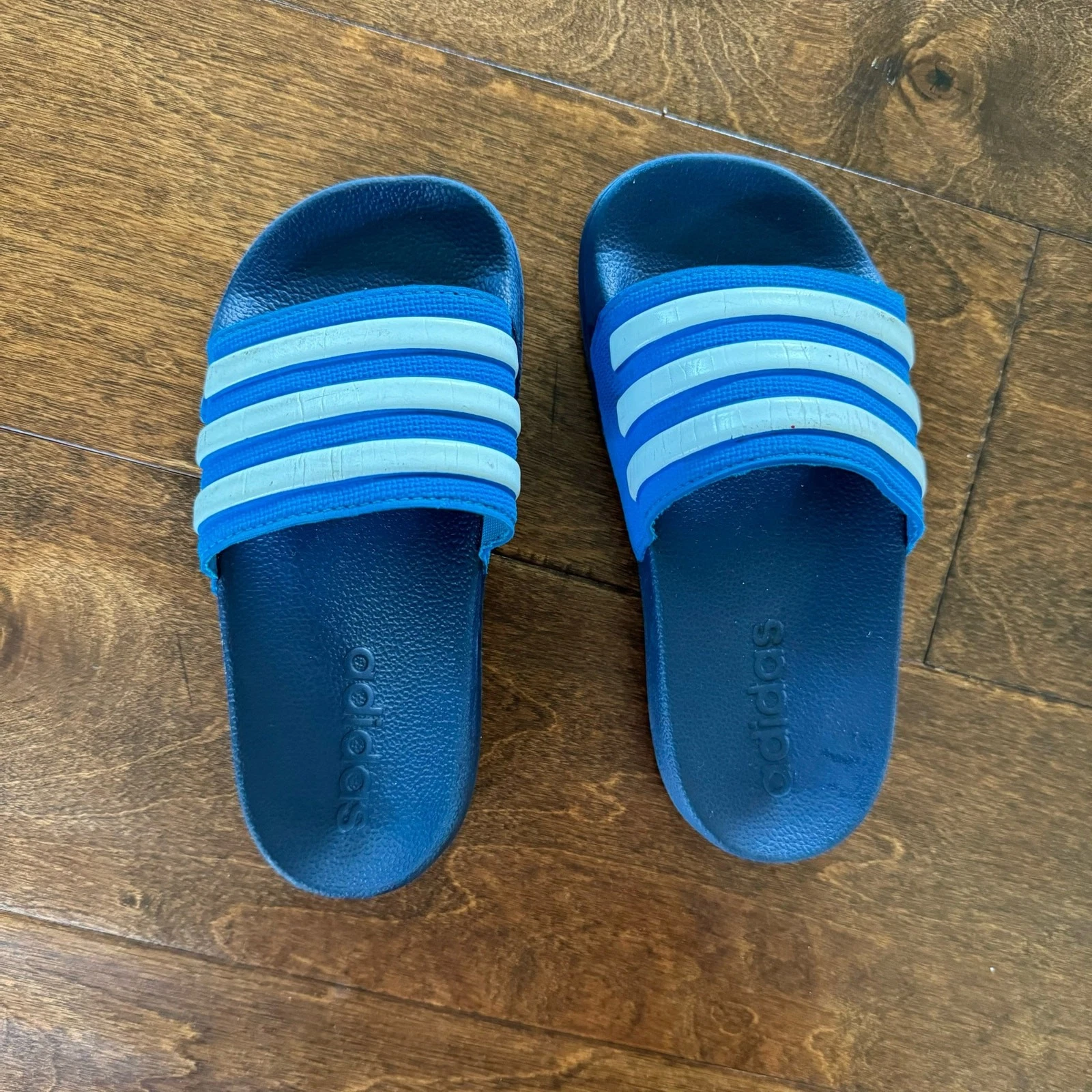Sandali blu Adidas bambino taglia 10 slide