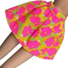 Barbie Flare Mini Skirt Pink Yellow Floral Print Vintage 1990s Fashion Favorites