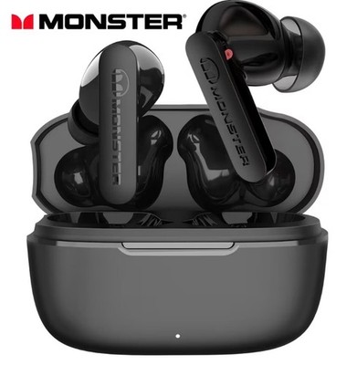 Monster iSport Wireless Bluetooth In-Ear Earbuds, Built-In Mic, Double, Black
