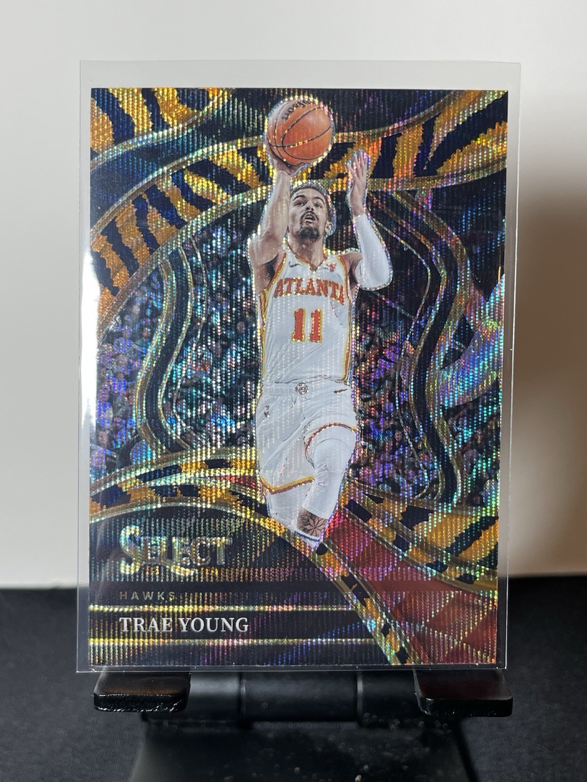 2023-24 Panini Select Trae Young Tiger Stripes Case Hit Courtside No. 243