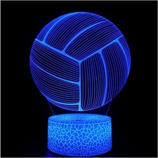 3D Optical Illusion Night Lights Visual Creative LED Desk Lamp Remote olleyball