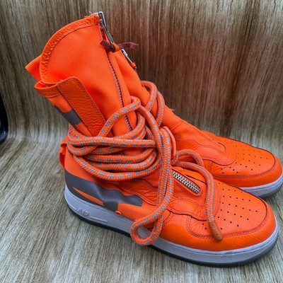 Nike SF Air Force 1 High Men's Size 9 Total Orange Sneakers Shoes AA1128-800