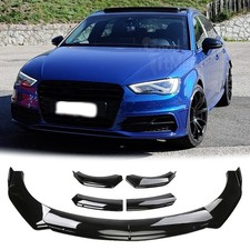Für AUDI A4 Avant Frontlippe Spoiler Diffusor Stoßstange Spoilerschwert Schwarz