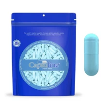 Colored Aqua Blue Size 0 HPMC Vegetarian Empty Capsules –DIY Supplement Pill ...