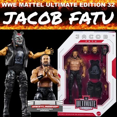 WWE MATTEL ULTIMATE EDITION SERIE 32 JACOB FATU WRESTLING FIGUR ELITE BASIC RAW