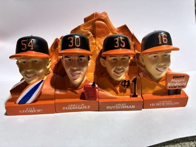 Grayson Rodriguez Gunnar Henderson Adley Rutschman Kyle Stowers Mount Birdland