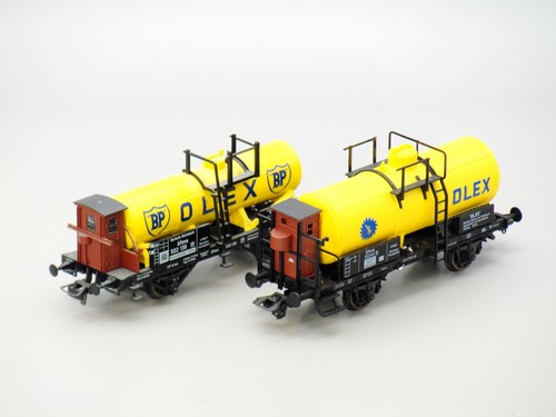 Trix 3638 + Fleischmann 5845 - 2x 2-achs. Kesselwagen "Olex" - Ep. II | Zustand: Gebraucht