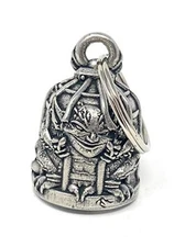 Caged Gremlin Motorcycle Biker Bell Accessory or Key Chain for Luck 