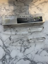 Sensation. Acrylic Knife And Cake Server Set. Great Condition