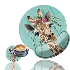 Gaming Mouse Pad and Coaster, Ergonomic Mouse Pad, with Wrist Rest Gel, Comfo...