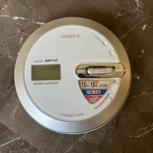 Sony CD Walkman D-NF430 Portable MP3, CD AM/FM, Weather, with Remote RM ...