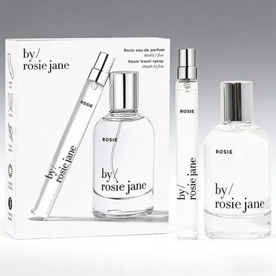 NIB By Rosie Jane ROSIE Eau de Parfum Home & Away Set White Musk 1.7oz + 0.3oz