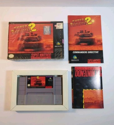 Super Battletank 2, SNES, CIB w/ Box, Game Cart, Manual, and Poster