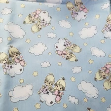 Precious Moments Mobile + Vintage Sewing Fabric Baby Room Shower Gift 3 Pieces