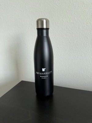 New Black Stainless Steel Water Bottle JW Marriott Marquis Dubai - 17oz