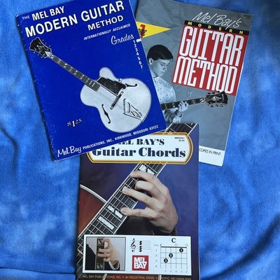 Mel Bays Guitar Lesson Books, Lot of 3, Method, Classic, Chords, PB