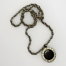 BVLGARI Necklace 925 Silver 1  Onyx Pendant Bulgari Save The Children Italy