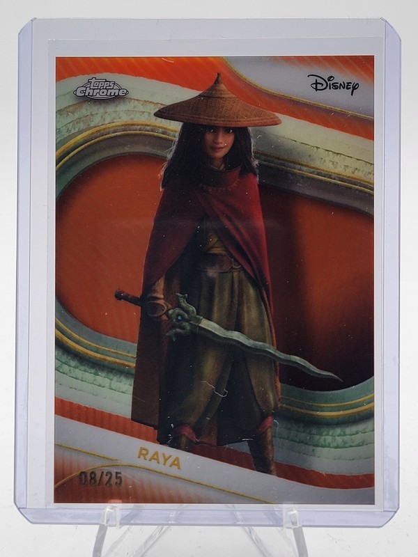 RAYA 2025 TOPPS CHROME DISNEY ORANGE REFRACTOR /25 #192 Q2091