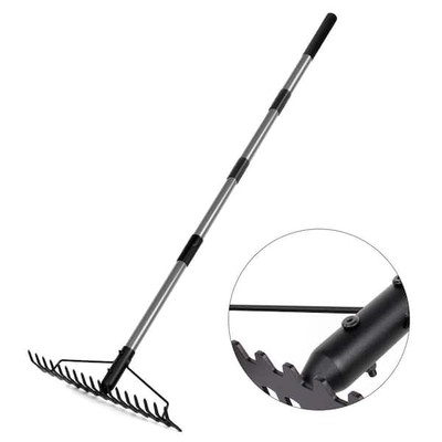 WaLensee 63 in. Steel Handle 17-Tine Bow Rake