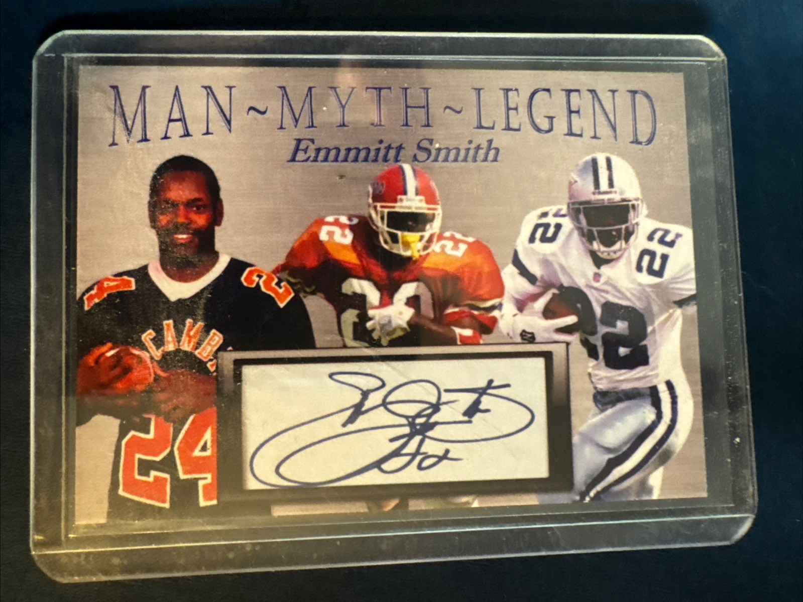 Emmitt Smith Man Myth Legend Limited Edition Football Card /1000 Facsimile Auto
