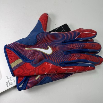 Nike Vapor Jet 8.0 Energy Football Gloves Blue/Red Adult Size XL