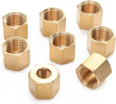 1/4-Inch Brass Compression Nut,Brass Compression Fitting(Pack of 25)