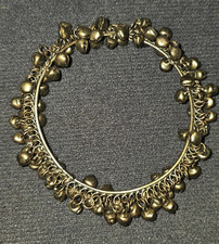 Traditional Indian-Style Brass Ghungroo Bell Bangle 31g 68mm Small Wrist