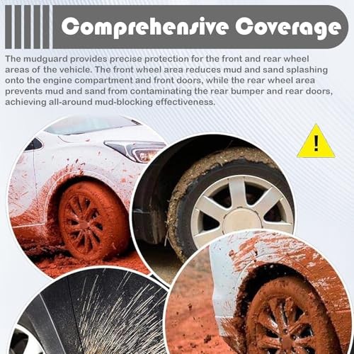 Mud Flaps 2PCS Mudguards Wheel & Tire Mudflaps Splash Guards 8.27 x 12. ...