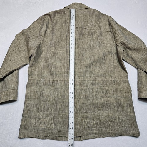 Valstar Milano Field Jacket Utility Coat Mens 48 Linen Deconstructed Houndstooth - Picture 20 of 20