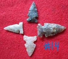 4 NICE SOUTH DAKOTA POINTS  KNIFE RIVER FLINT...