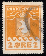 Groenland 1915 Mi. 5A Oblitéré 100% colis postaux Armoiries, 2 O, Ours