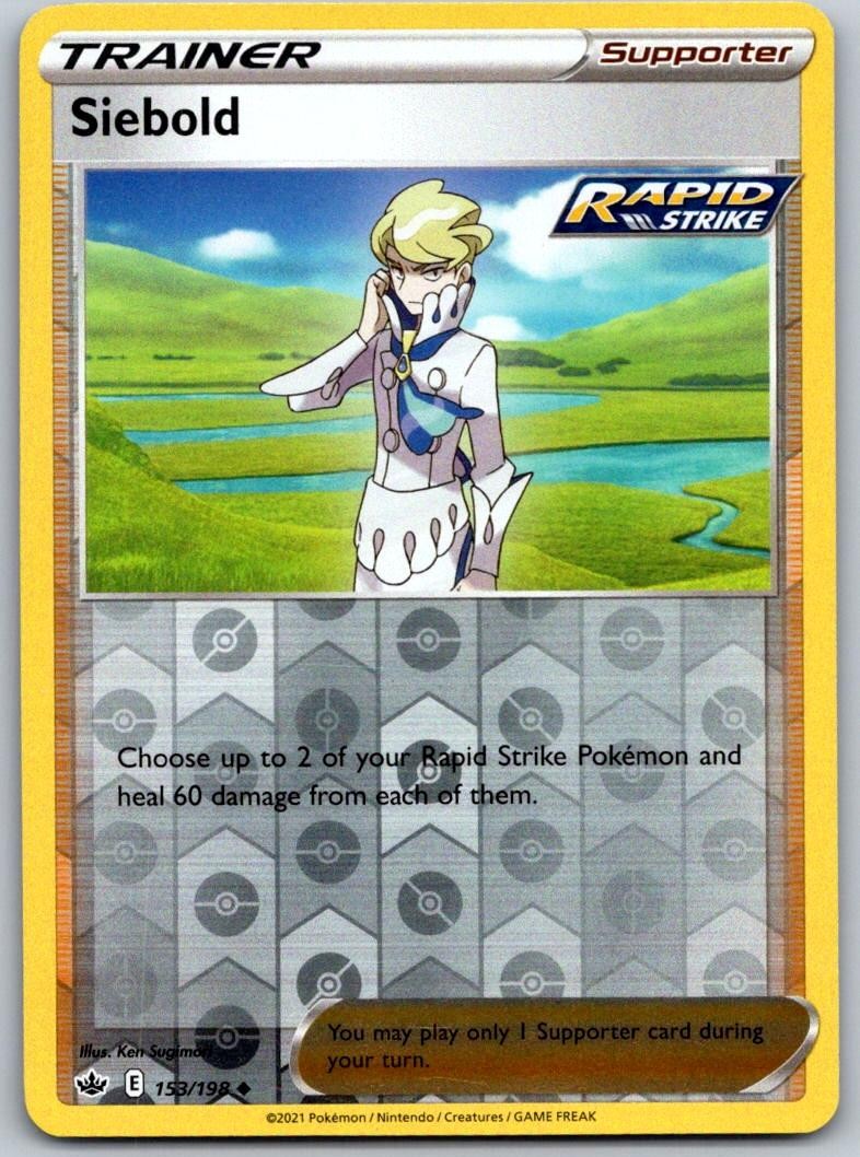 Siebold 153/198 Uncommon Chilling Reign Pokemon Reverse Holo Near Mint