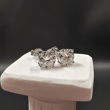Ohrstecker Brillanten Weiß Sterling Silber 9...