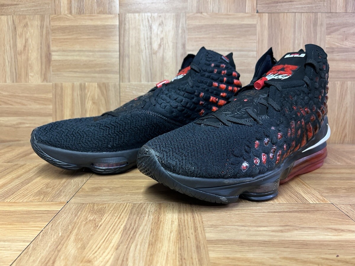 RARE🔥 Sz 18 - Nike LeBron 17 Infrared VI Sneaker Black BQ3177-006