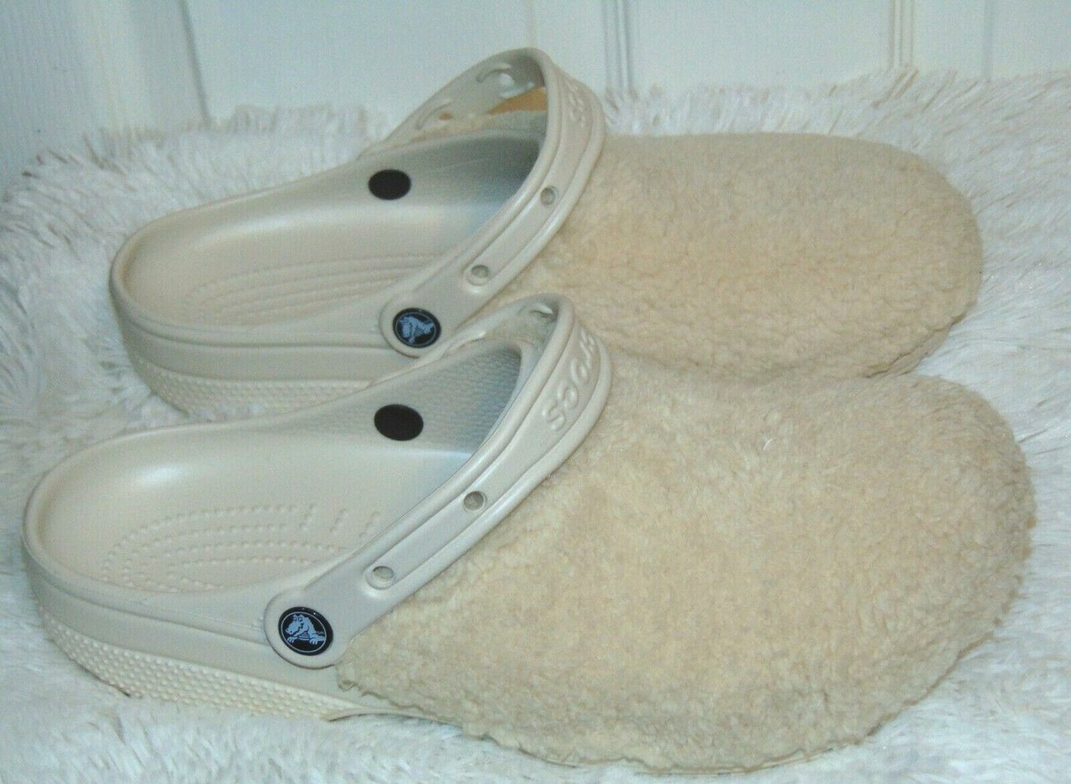 Crocs Classic Fuzz Mania Clog New Sandal Men Size 13 Crocs Shoes Mens 4 Womens 6 Classic Fuzz Mania Clog Gray  main image 2