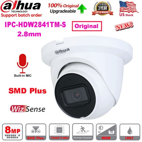 IPC-HDW2841TM-S alhua Original Genuine WizSense MIC SMD+ 8MP 4K IP Camera H256+ - Picture 19 of 24
